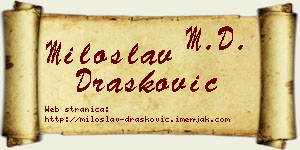Miloslav Drašković vizit kartica